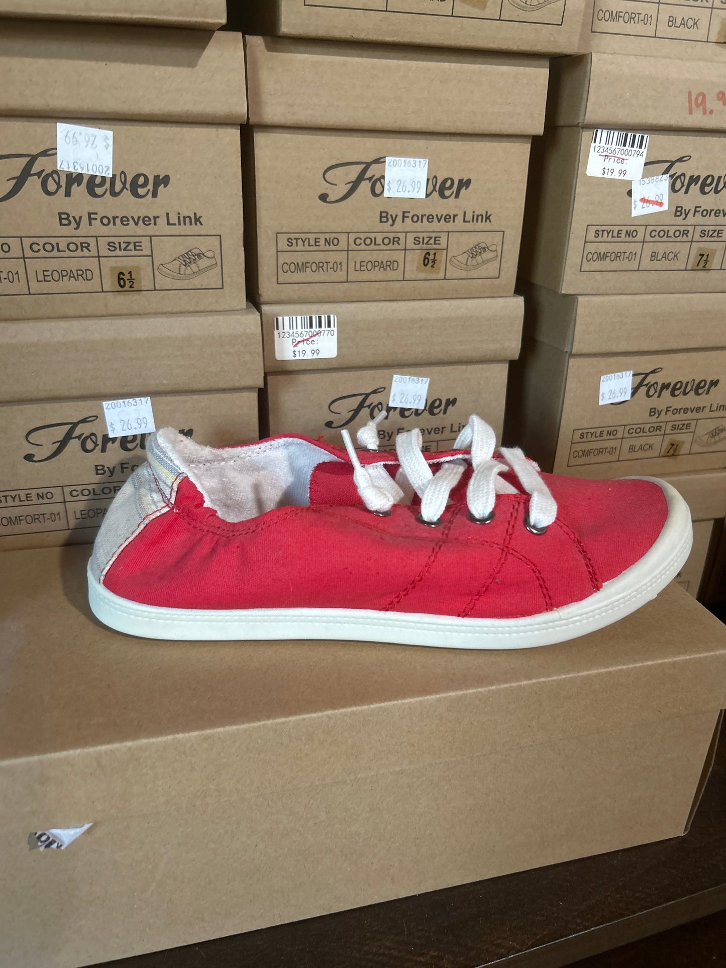 Foam Insert Tennis Shoes Wildflowers & Denim