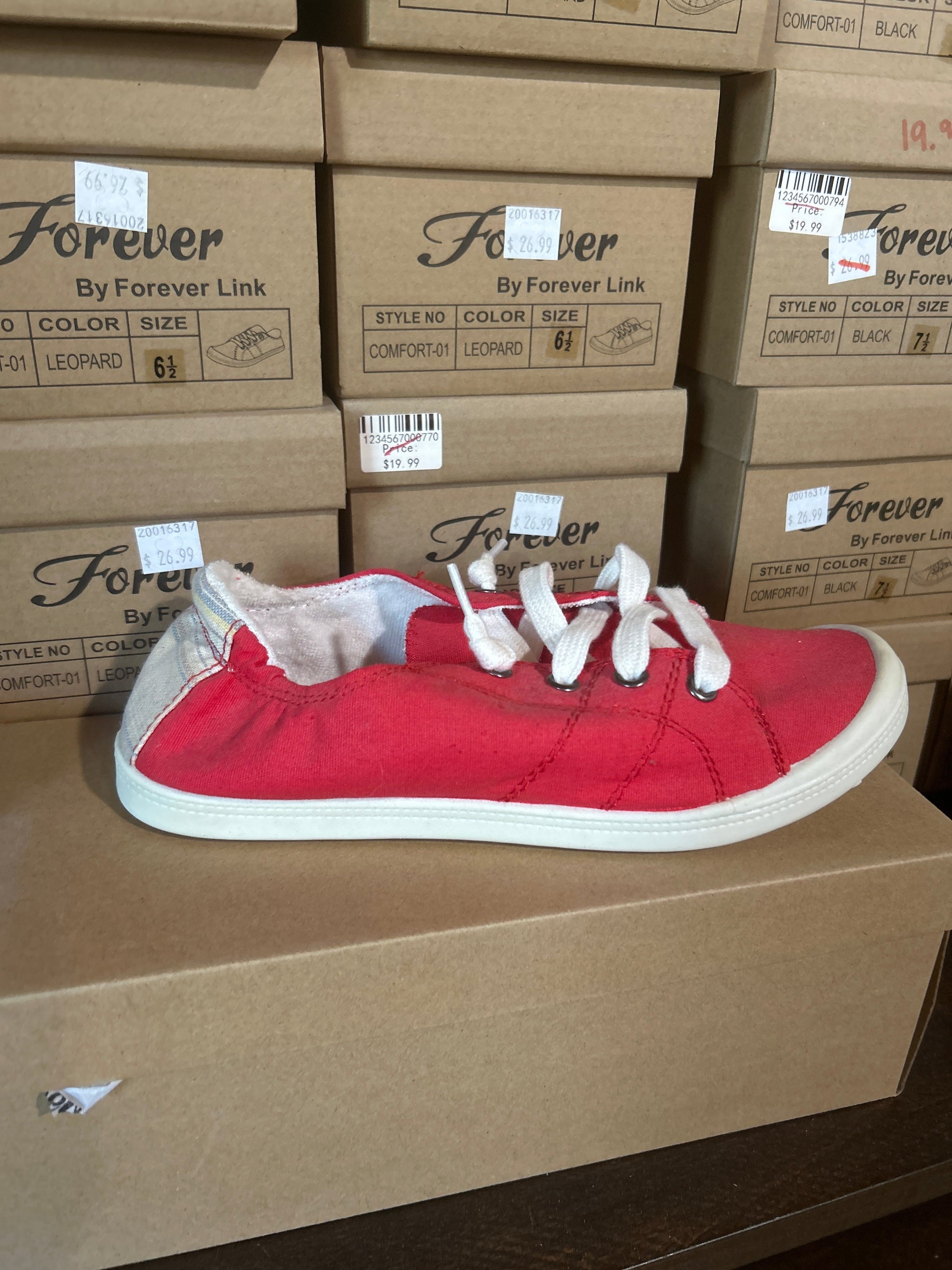 Foam Insert Tennis Shoes Wildflowers & Denim