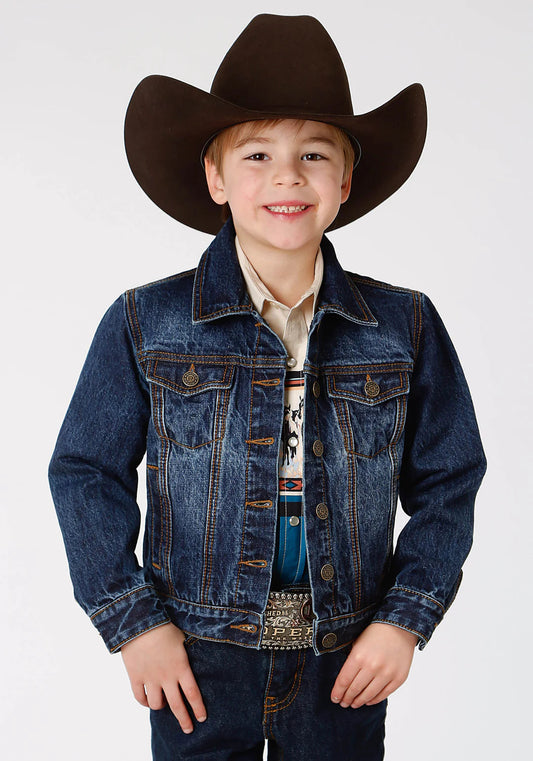 Roper Kids Denim Jacket Wildflowers & Denim