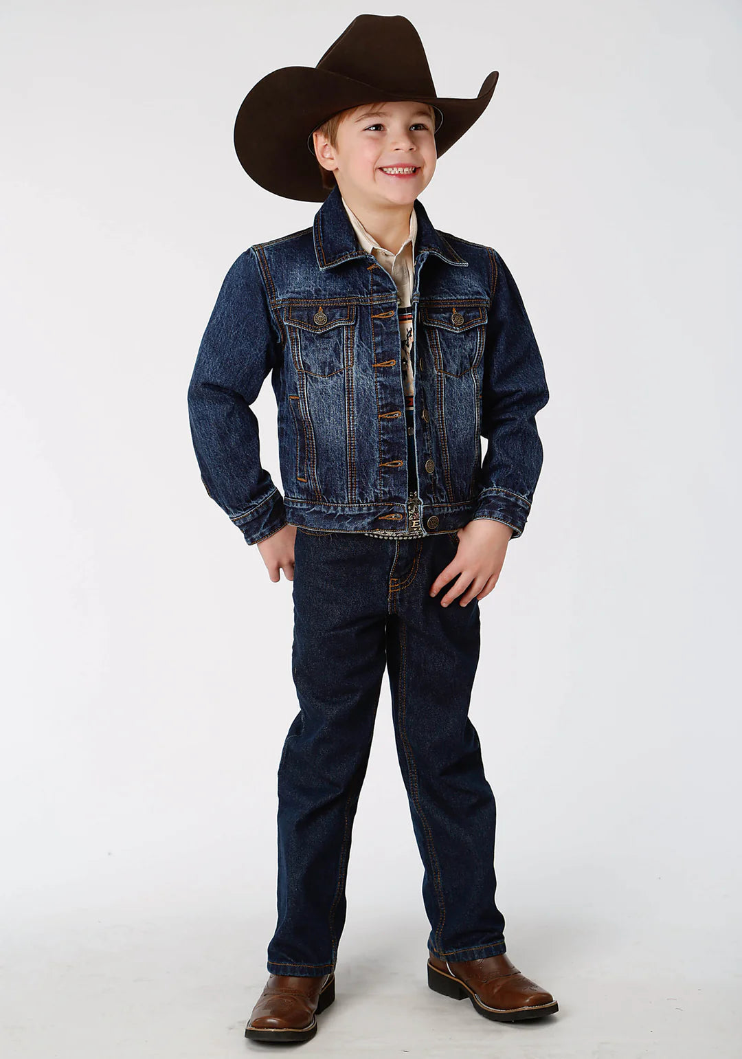 Roper Kids Denim Jacket Wildflowers & Denim