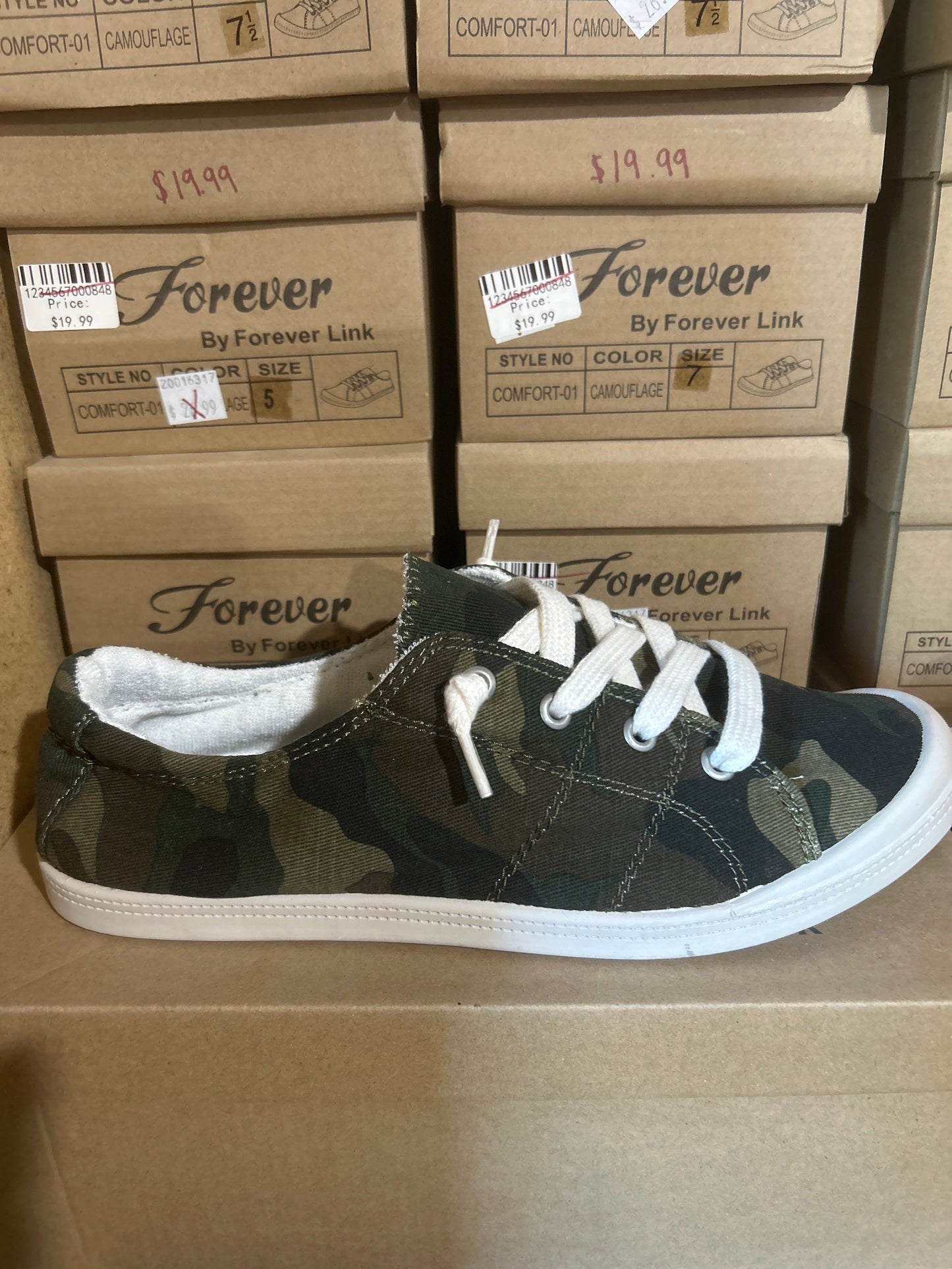 Foam Insert Tennis Shoes Wildflowers & Denim