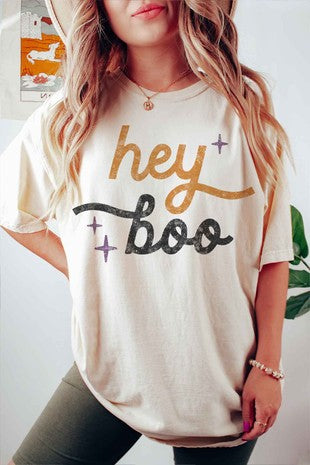 Hey Boo Halloween Graphic Tee Wildflowers & Denim