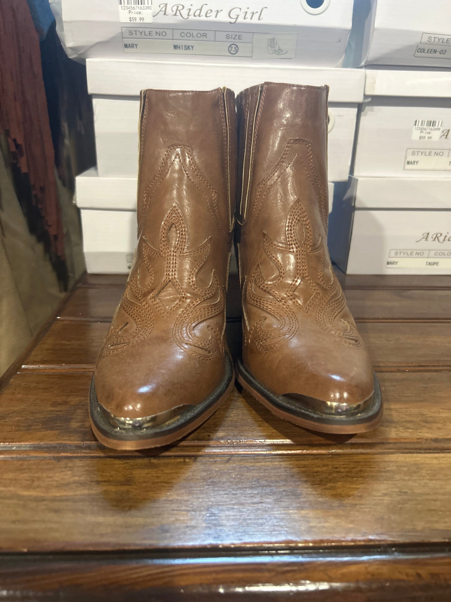 A Rider Girl Ankle Boots Wildflowers & Denim