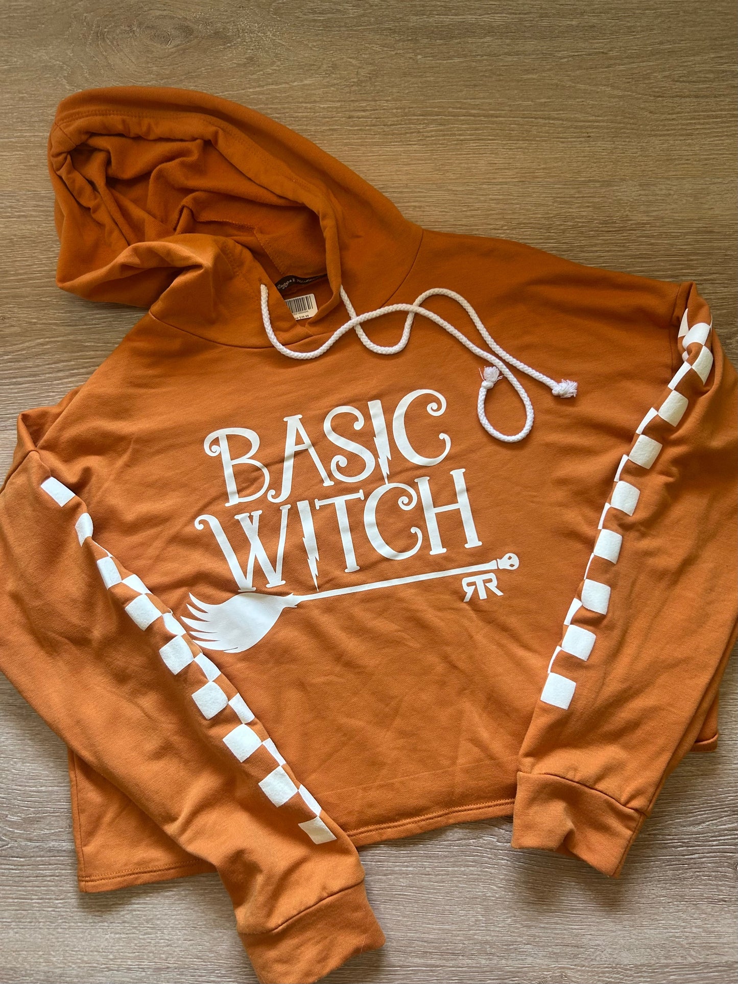Basic Witch Cropped Hoodie Wildflowers & Denim