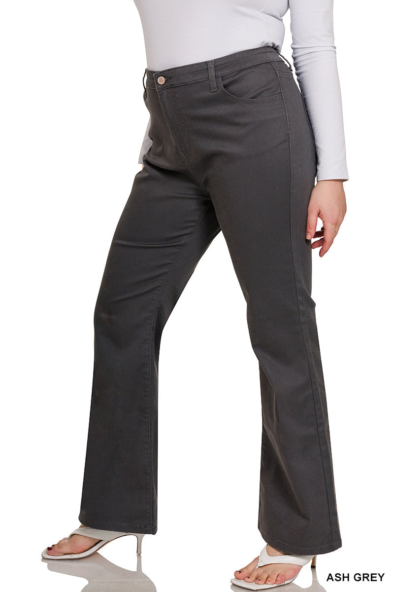 Zenana High Rise Bootcut Color Denim Wildflowers & Denim