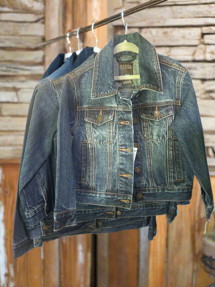 Roper Kids Denim Jacket Wildflowers & Denim