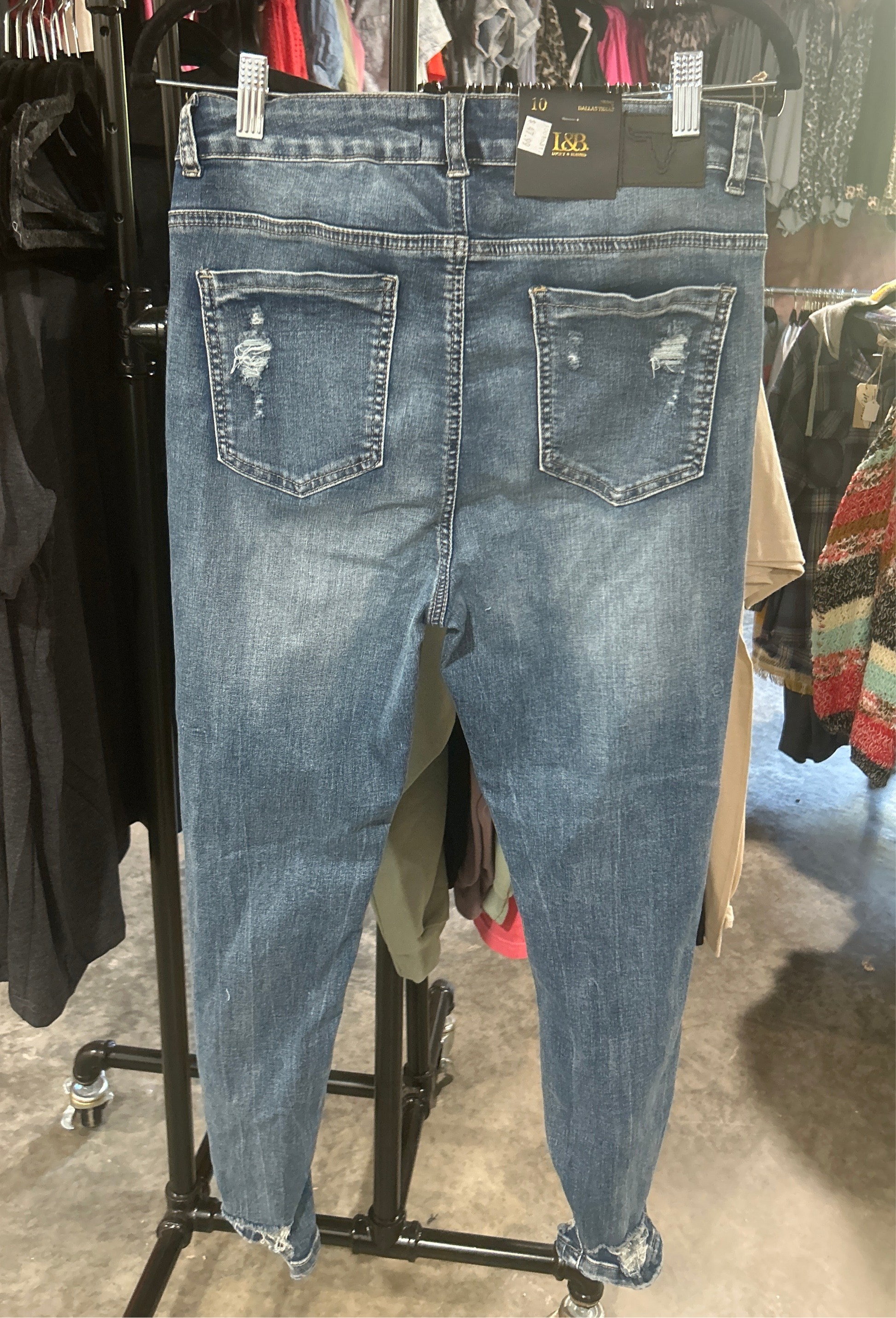L&B Skinny Distressed Stretch Jeans Wildflowers & Denim