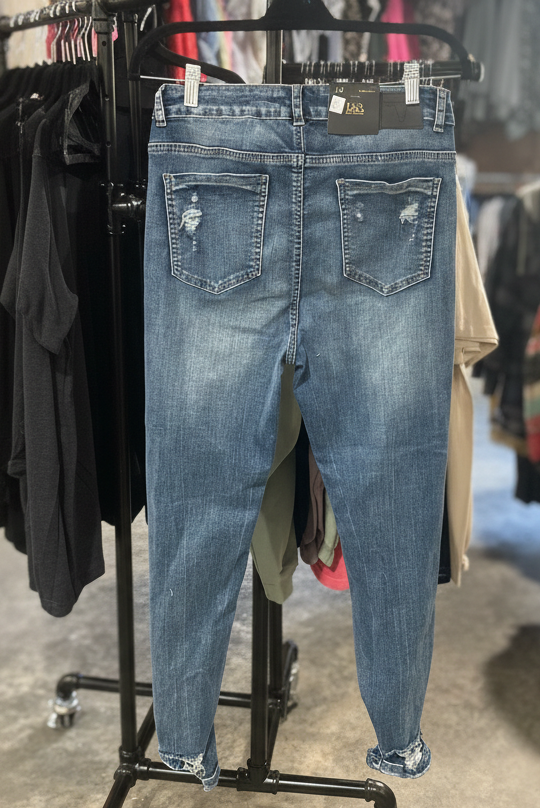 L&B Skinny Distressed Stretch Jeans Wildflowers & Denim