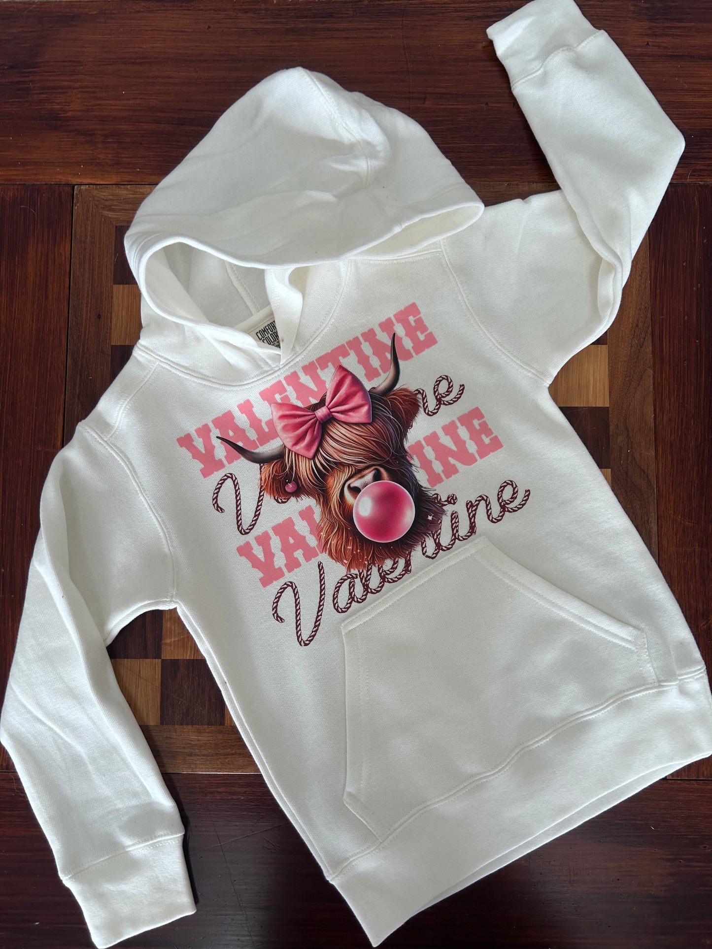 Comfort Colors Youth Valentine Highland Cow