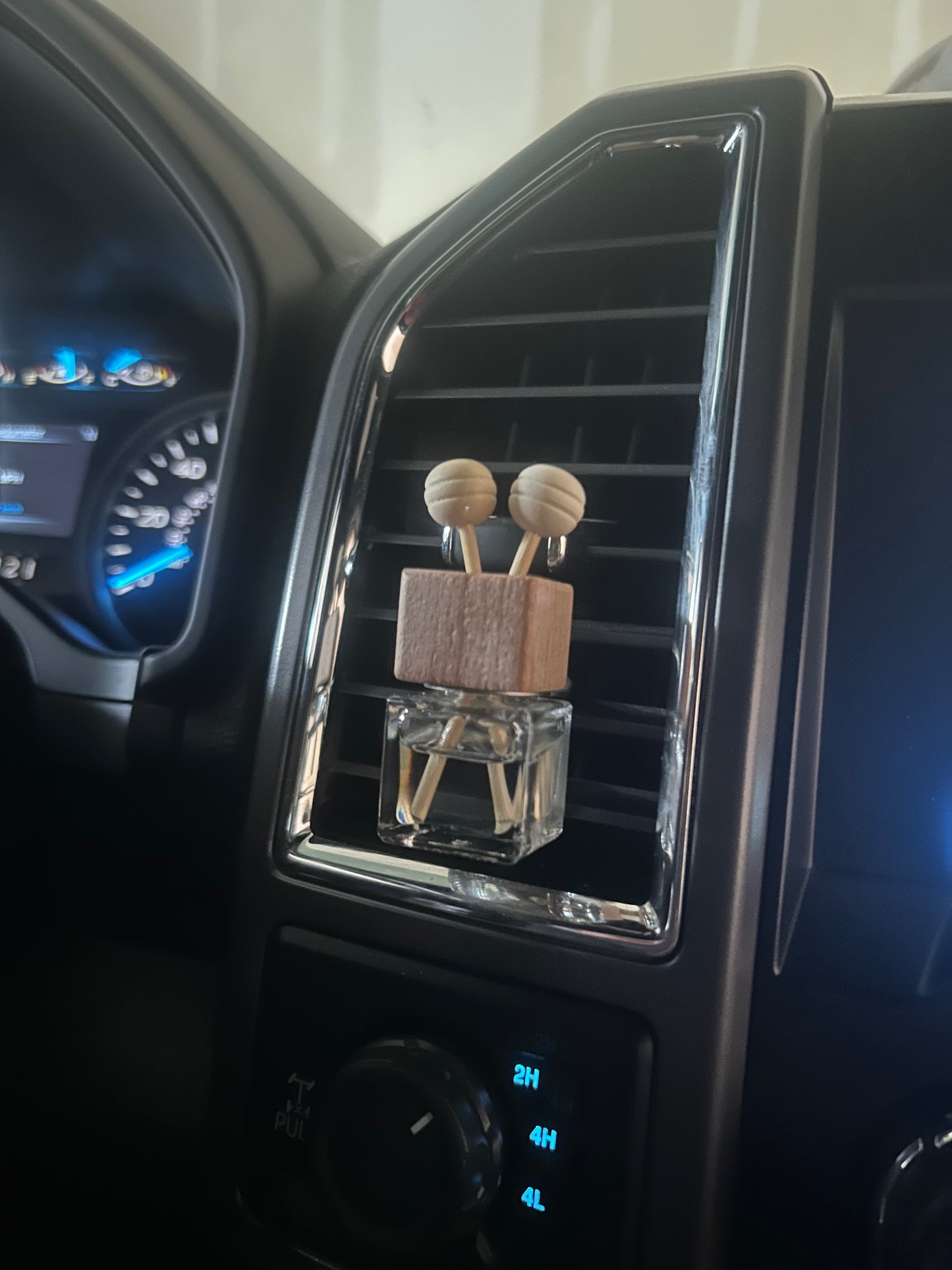 Cottage Car Clips Wildflowers & Denim