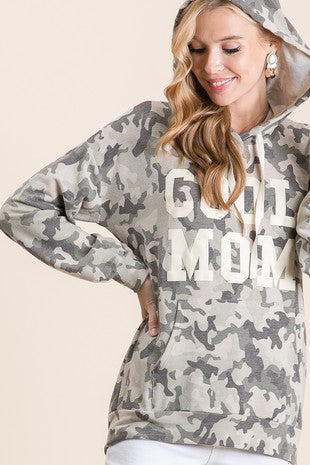 Cool Mom Camo Hoodie Wildflowers & Denim