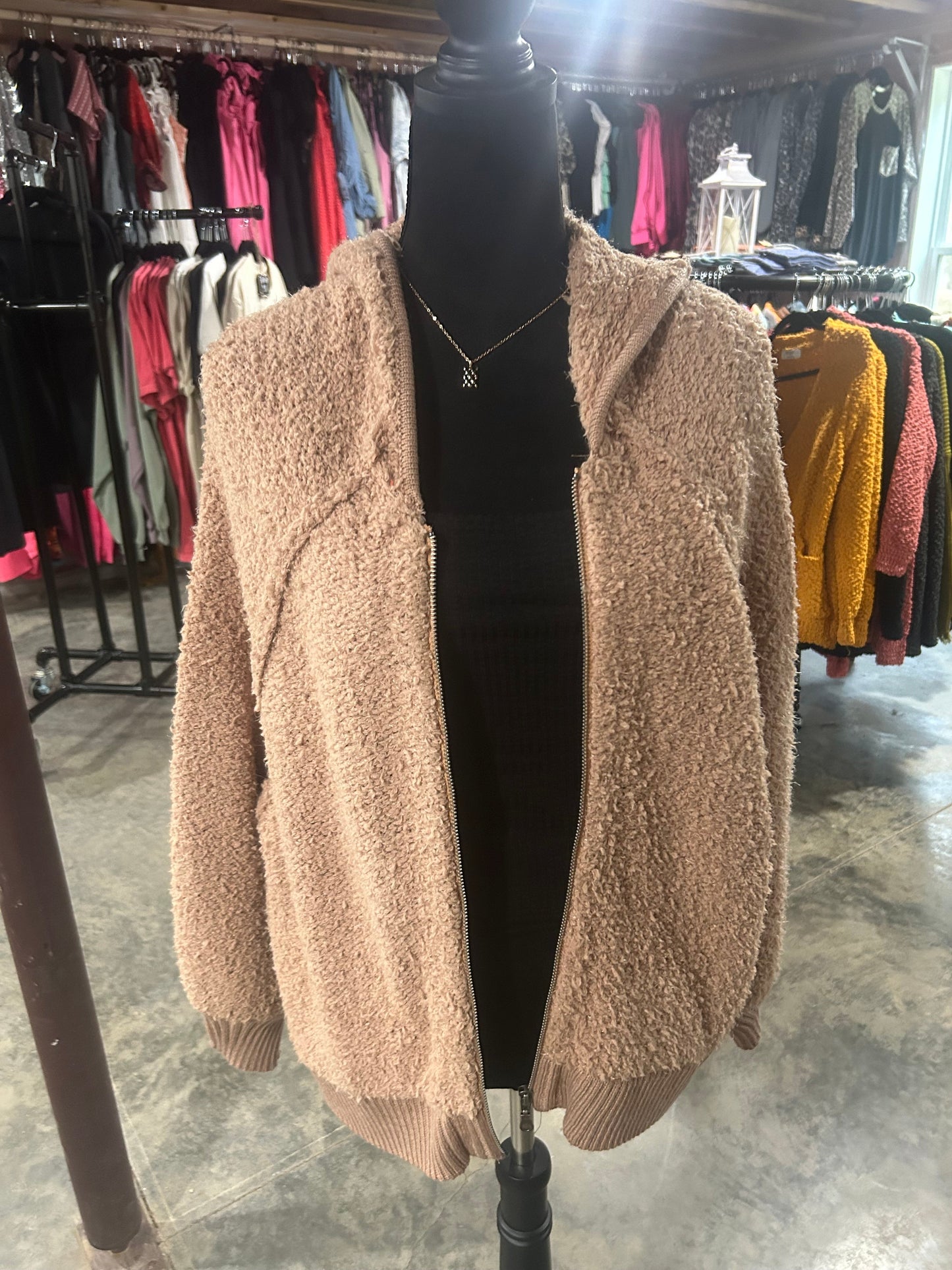 Sherpa Hooded Jackets Wildflowers & Denim