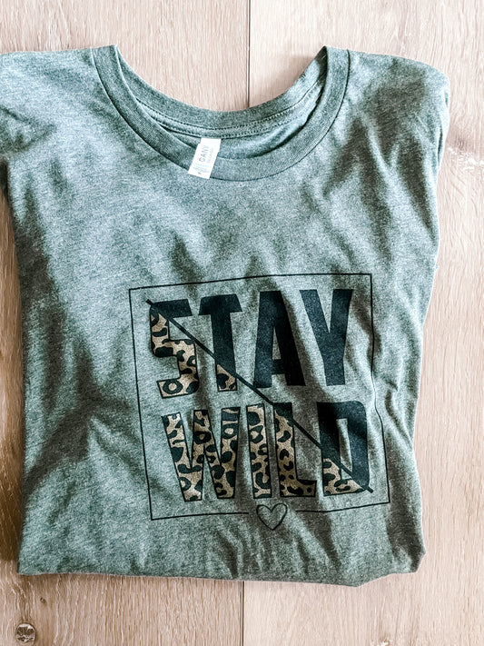 Stay Wild Tee Wildflowers & Denim