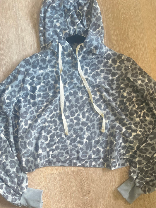 Leopard Cropped Hoodie Wildflowers & Denim