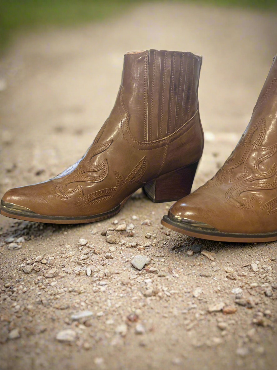 A Rider Girl Ankle Boots Wildflowers & Denim