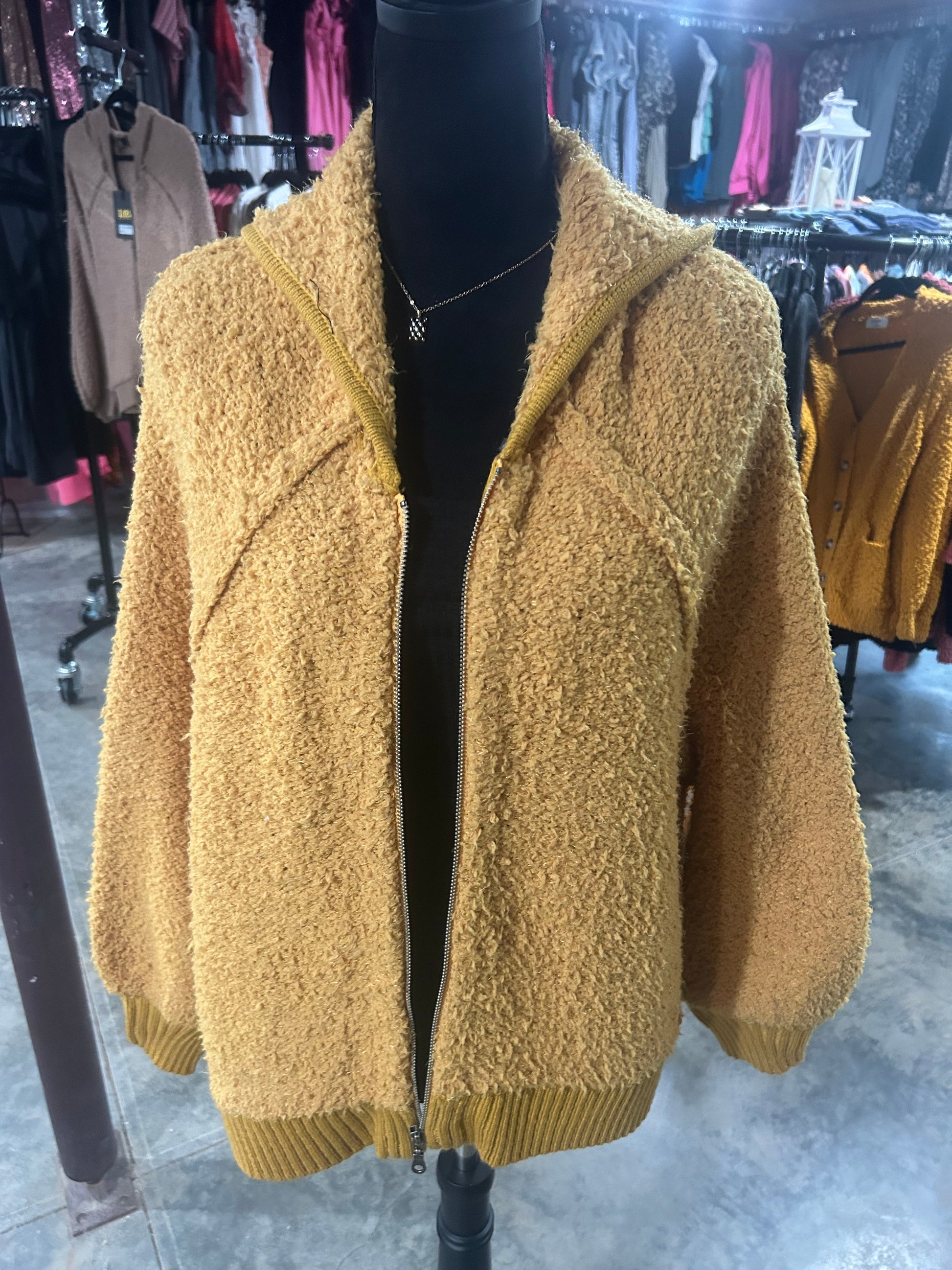 Sherpa Hooded Jackets Wildflowers & Denim