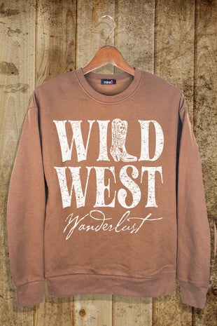Wild West Soft Fleece Sweatshirt Wildflowers & Denim