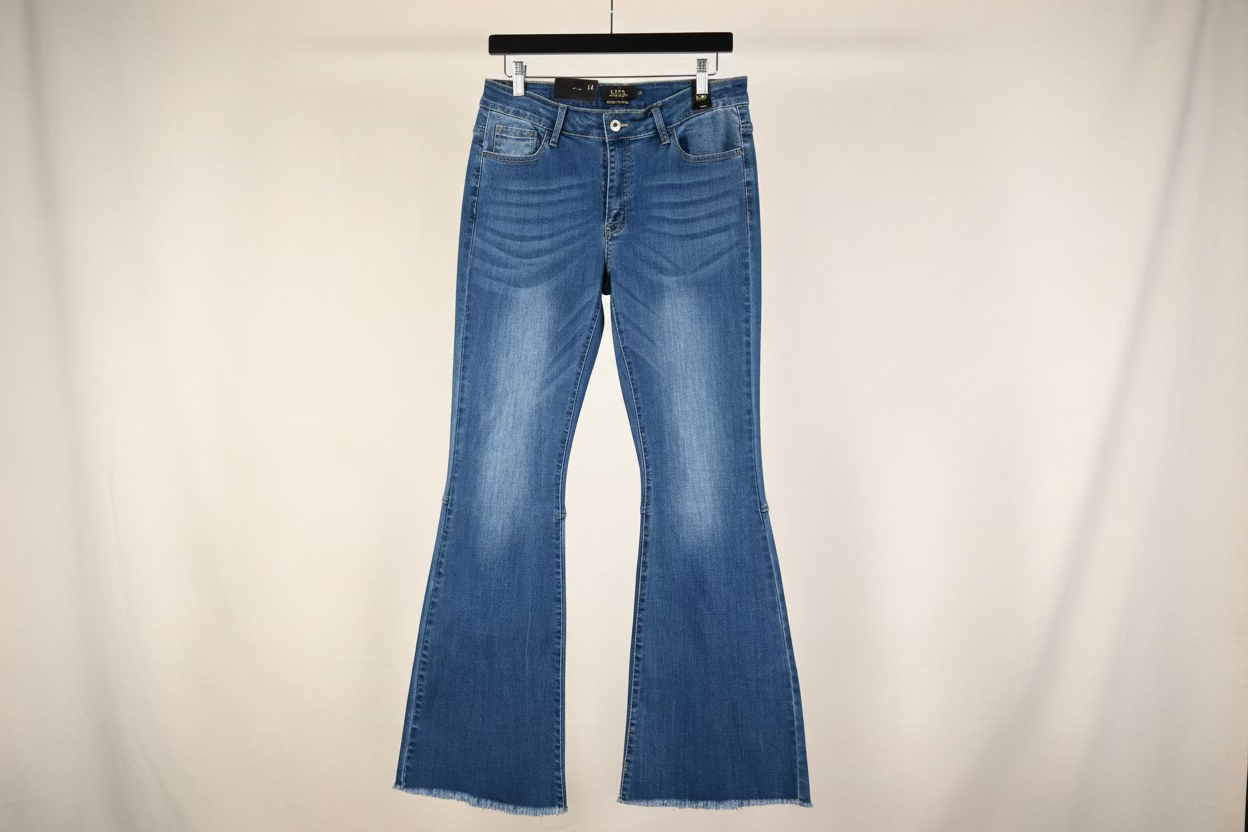 L & B Midrise Flare Raw Hem