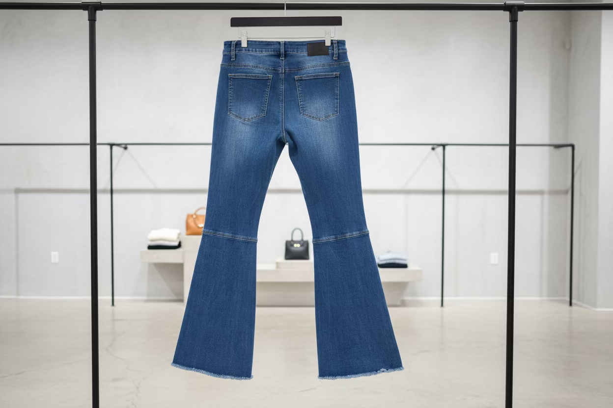 L & B Midrise Flare Raw Hem