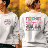 Teacher Tour Gray Crewneck Sweatshirt