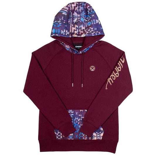 “Veracruz” Hooey Youth Girls Maroon Hoody Wildflowers & Denim