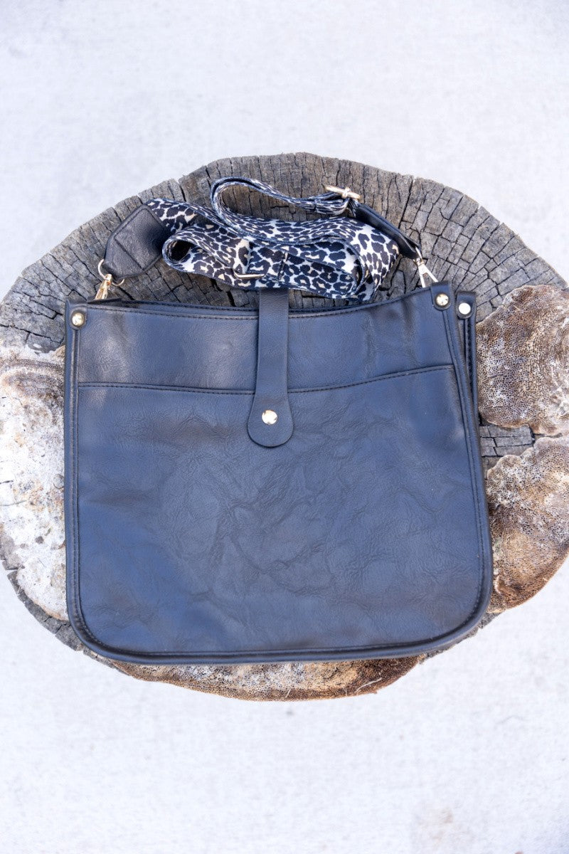 Leopard Strap Crossbody Bag