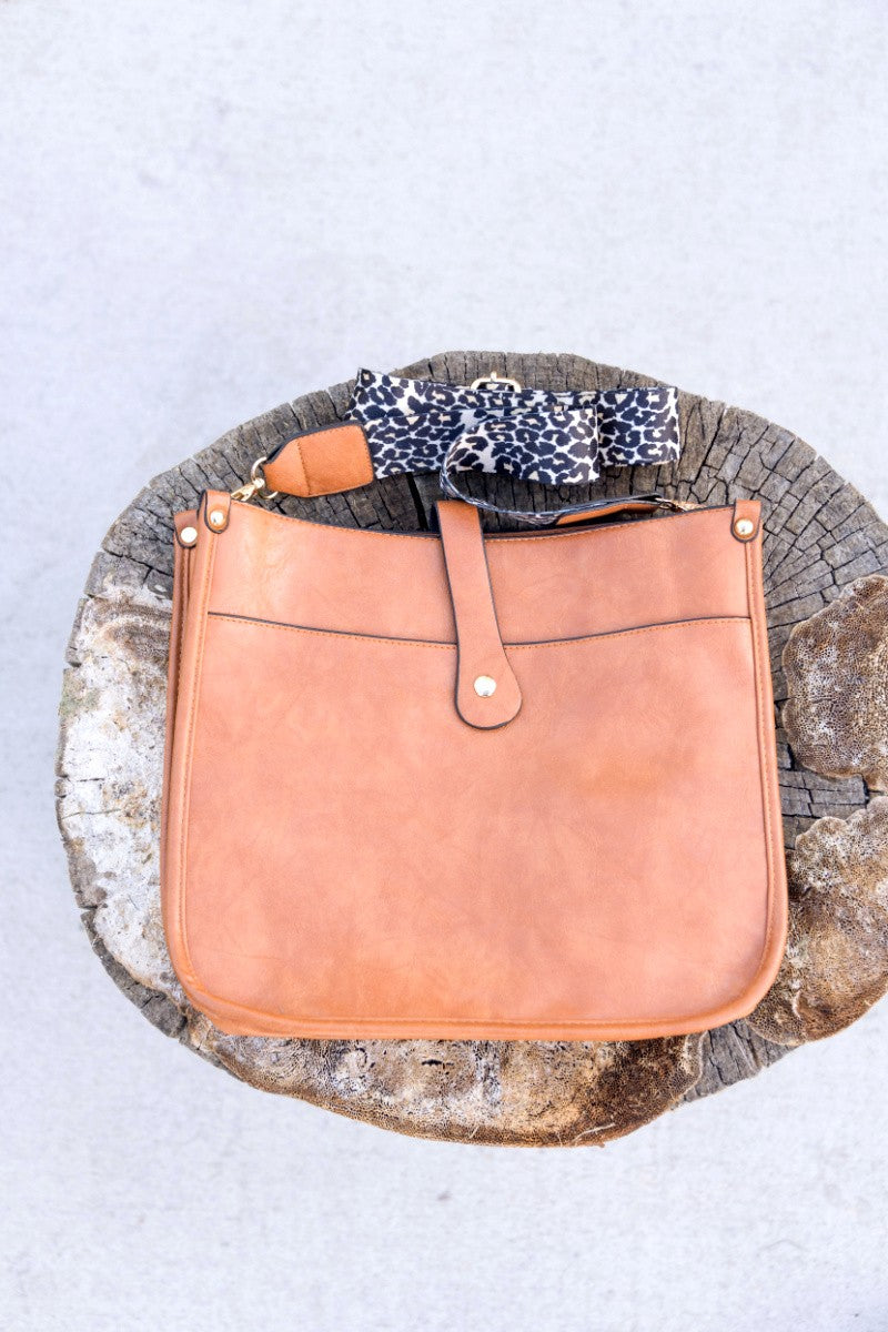 Leopard Strap Crossbody Bag